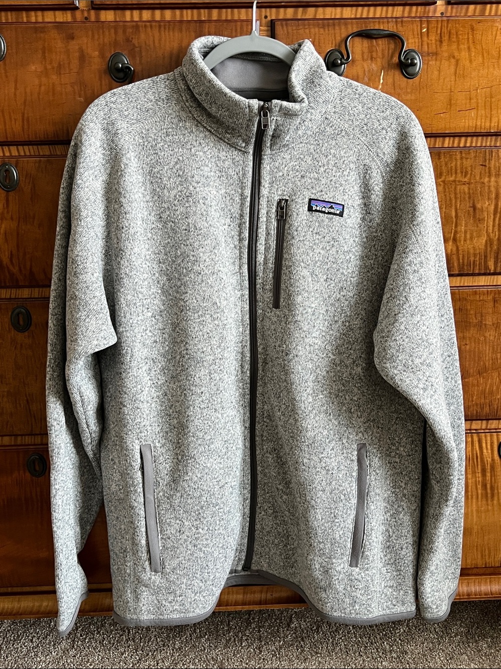 Patagonia Men’s Heather Gray Full-Zip Fleece Jacket